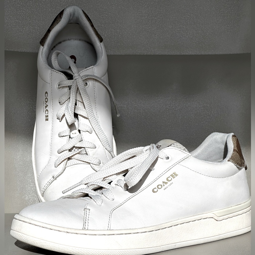 Coach leather sneakers size 8
